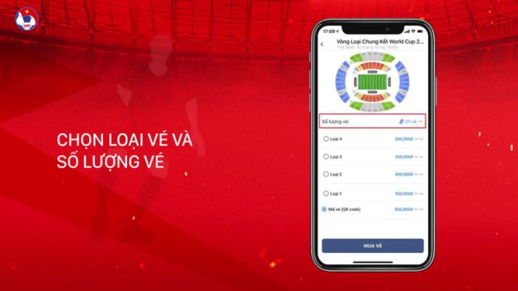 Hướng dẫn cách mua vé bóng đá online